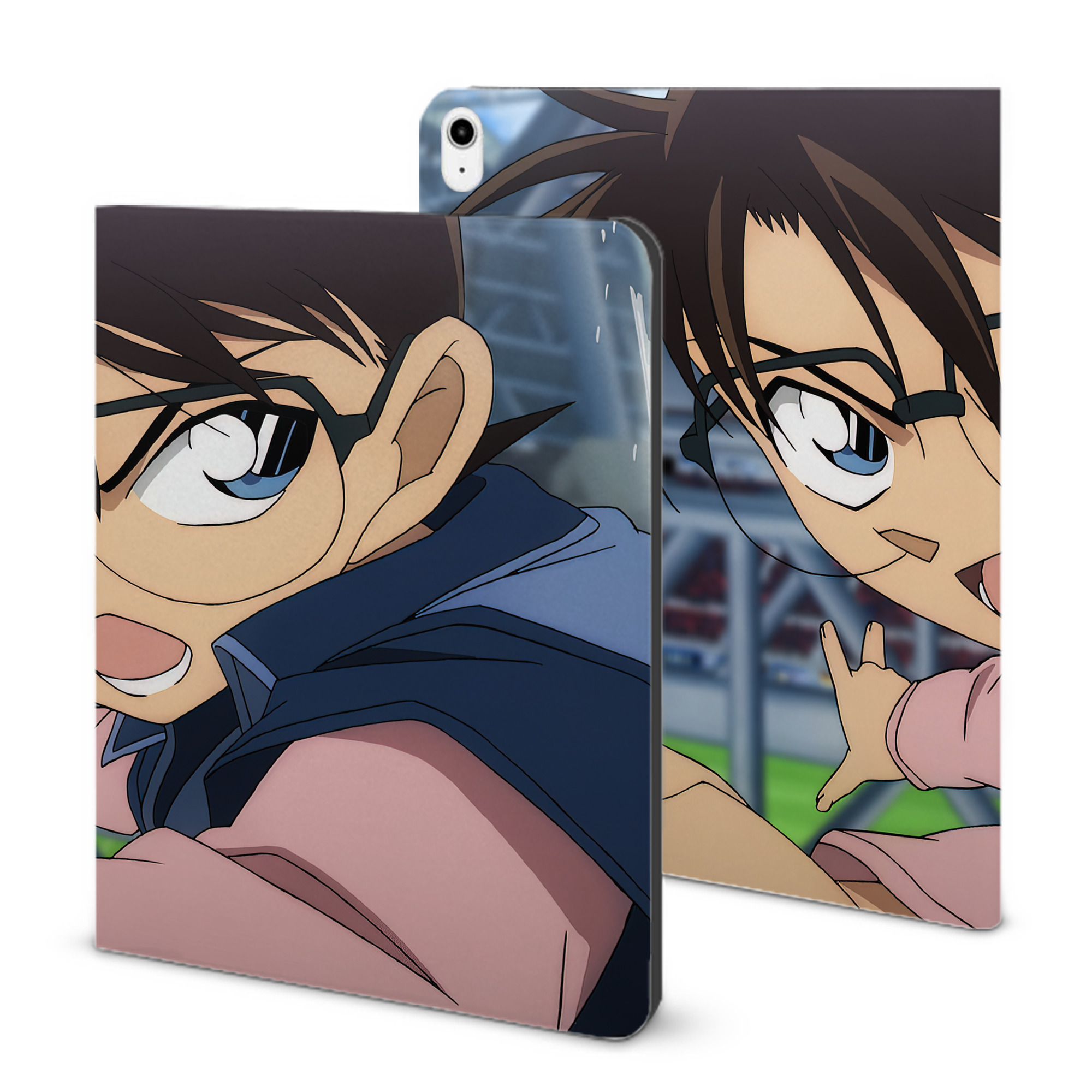 （画像用） 名探偵コナン Detective Conan IPadケース ペンホルダー付き ブックスタイルデザイン